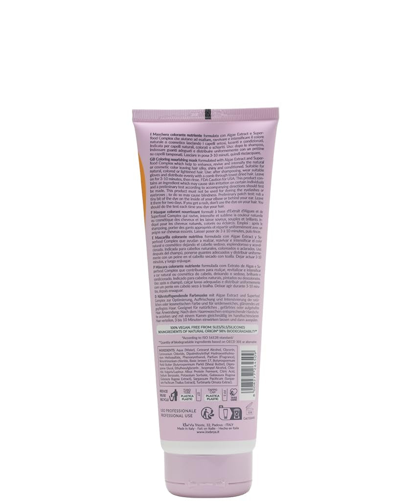 INEBRYA KROMASK färgad mask, närande, honung, 250 ml Naty Shop hårmask