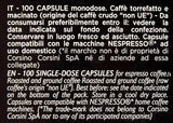 Caffè Corsini - Classico Italiano, Miscela Di Caffè In Nespresso-kompatibla kapslar, Gusto Forte E Deciso - Confezione Da 100 kapslar