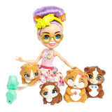 ENCHANTIMALS City Tails Glee Marsvinsfamilj - Marsvinsdockor med 4 bedårande marsvinsfigurer, för åldrarna 4 och uppåt, HHB84