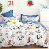Sängkläder för barn, unisex, dinosaurier, bomull Sängkläder - barn Naty Shop Modell B 135 X 200 cm + 80 X 80 cm