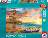 Schmidt Spiele 59765 Sunset in the Lighthouse Bay, 1000 bitars pussel, färgstarkt Pussel Naty Shop Standardtitel