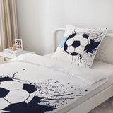 Sängkläder för pojkar, fotboll, mikrofiber polyester Sängkläder - barn Naty Shop