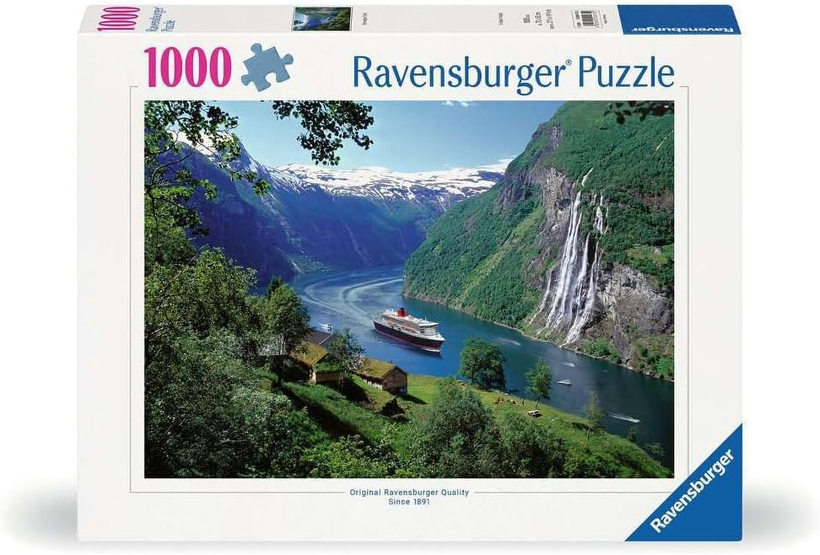 Ravensburger Pussel 12000475 - Norska Fjorden - 1000 bitars pussel för vuxna och barn från 14 år, norskt landskapspussel Pussel Naty Shop Ny design