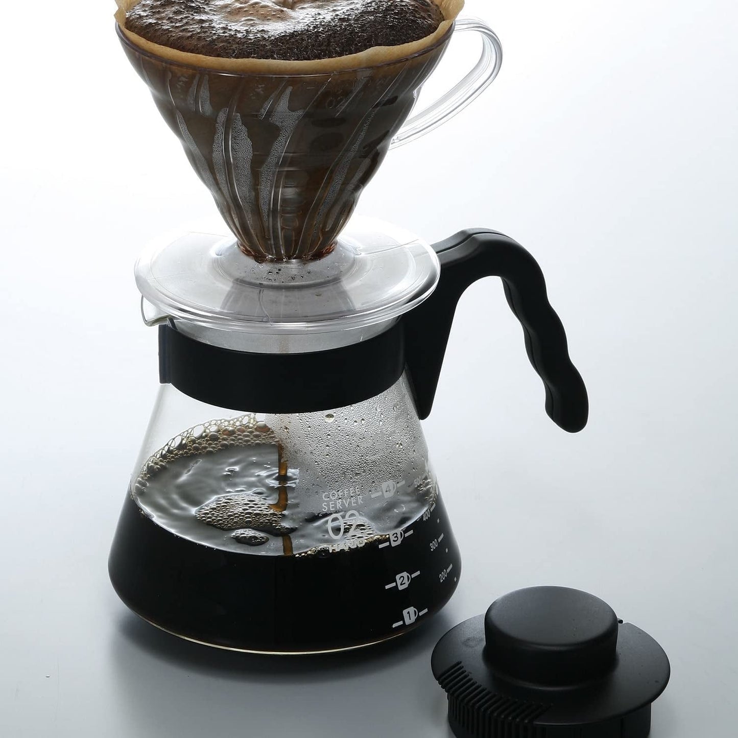 4977642019126 Karaff för servering av kaffe V60 700 ml VCS-02B, glas, färglös, 17,3 x 14,1 x 13 cm