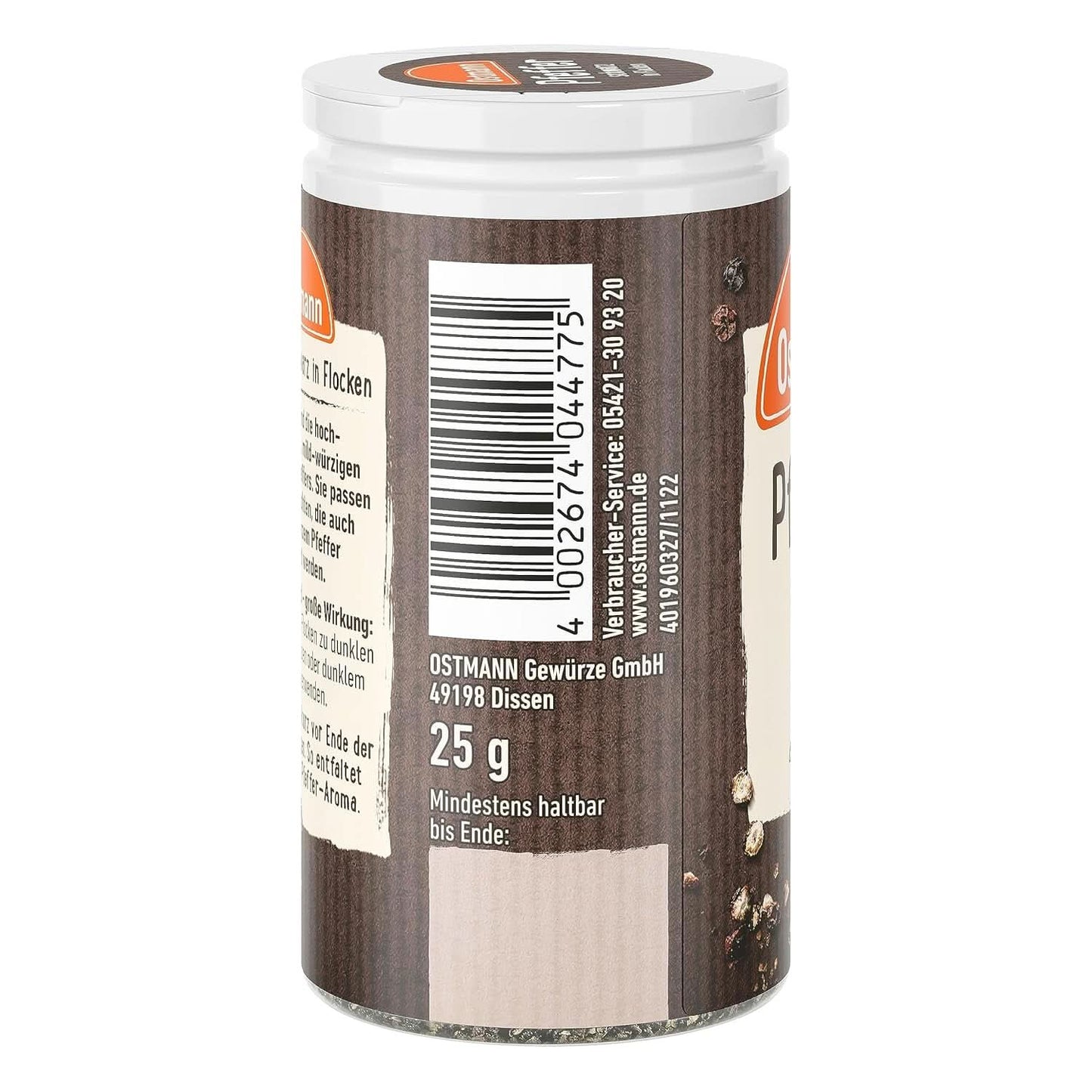 Ostmann - Svartpepparflingor, 25 gram Condimente Naty Shop