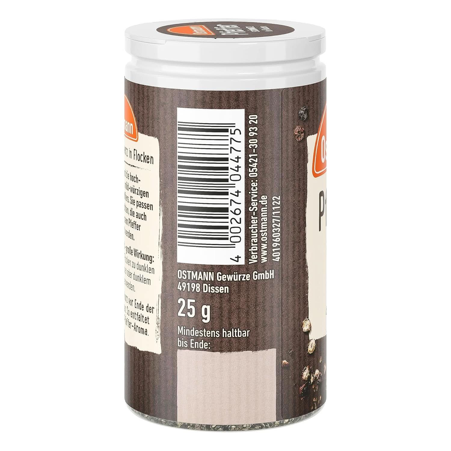 Ostmann - Svartpepparflingor, 25 gram Condimente Naty Shop