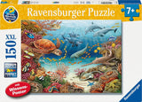 Ravensburger barnpussel 13411 - Havsdjur på korallrevet - Varför? Varför? Varför? Pussel 150 bitar XXL + kunskapsaffisch, för barn från 7 år Pussel Naty Shop Standardtitel