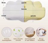 Wellsync Nackkudde Ergonomisk kudde Memory Foam Kudde Ortopedisk kudde för sidosliprar Ryggslipare Magslipare Nacksmärta Vit Grå Cervikala Ortopediska Kuddar Naty Shop