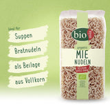 BIOASIA Bio Mie Nudlar, gjorda av fullkorn, snabba och enkla att tillaga (1 x 250 g)