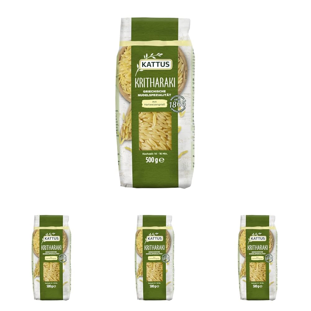 - Kritharaki Nudeln (Reisnudeln/Risoni/Orzo) | Griechische Nudelspezialität aus Hartweizengrieß | 500 g i påse