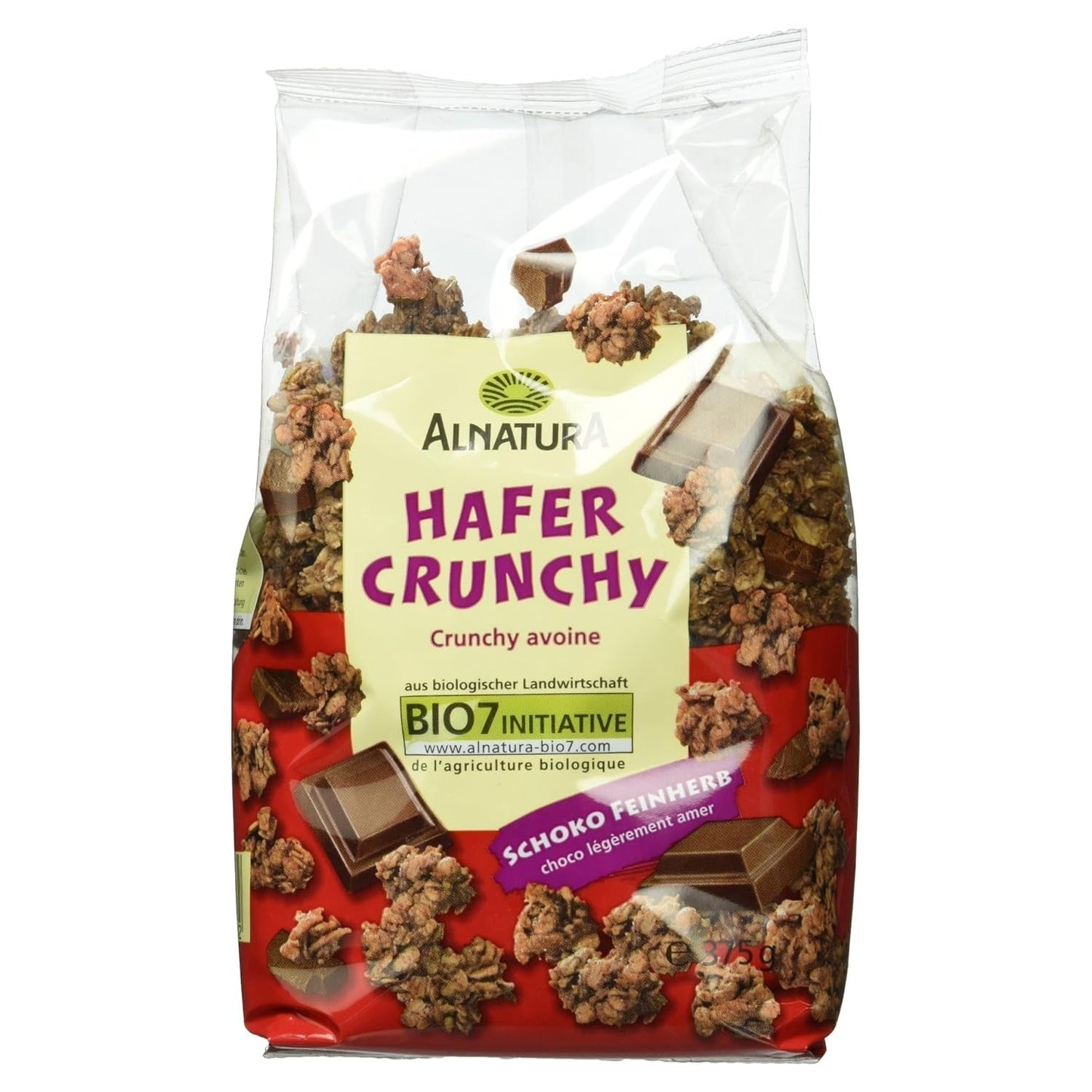 Krispiga havrekakor med ekologisk choklad, 375g