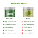 Monte Nativo Ceremonial Matcha Powder (40g) - perfekt för matcha te, lattes och smoothies - grönt te från Japan - ceremoniell kvalitet, i metalllåda - 100% ren, glutenfri, finmalen