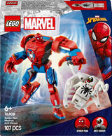 LEGO Marvel Spider-Man Mech vs. Anti-Venom - Superhjälteleksak med 2 minifigurer - Actionfigur med rörliga armar, ben och fingrar - Present till pojkar och flickor i åldern 6+ 76308 Besuche den LEGO-Store byggset