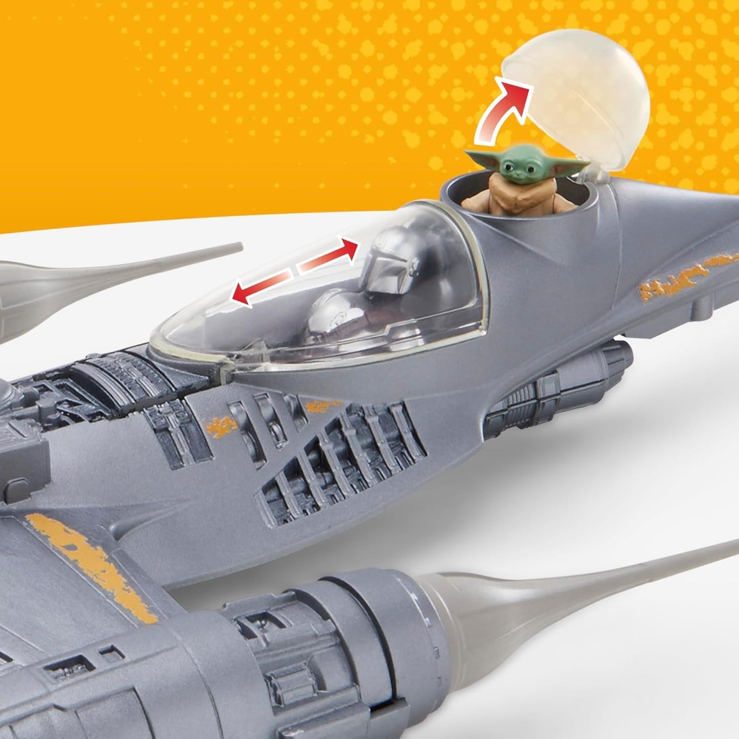 Star Wars Epic Hero Series N-1 Starfighter of the Mandalorian, stora actionfigurer och spännande tillbehör för spännande manövrar, spännande gåva actionfigurer Naty Shop