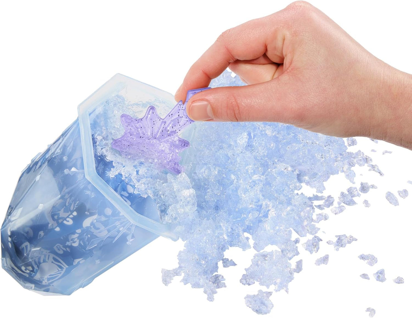 Mattel Disney Frozen Ice Reveal liten docka med fluffig isgel och 6 överraskningar, inklusive vänfigur och tillbehör (dockor kan variera) HRN77