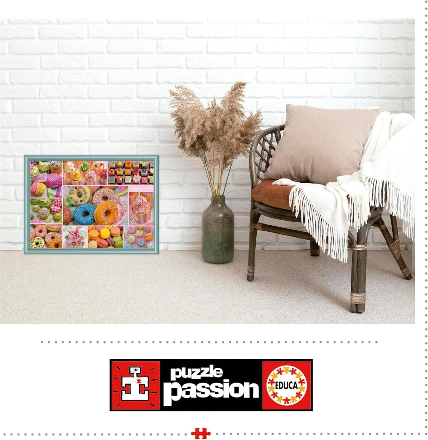 Educa - Pussel med 500 bitar för vuxna | Godis collage. Mått: 48 X 34 cm. Inkluderar Fixpuzzle pussellim. I 11 år (19904) Puzzle Naty Shop