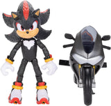 Sonic 3 The Movie Shadow Figure, 15 Cm, rörlig, inklusive Shadow Mobile från Jakks Pacific, Acoustic, Black Actionfigurer Naty Shop