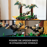 LEGO 75353 Star Wars Pursuit on Endor - Diorama Set, Return of the Jedi med Luke Skywalker, Princess Leia & Scout Trooper and Speeder Bikes, 40-årsjubileum Byggset Besuche den LEGO-Store