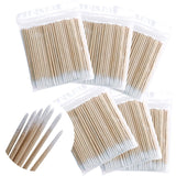 600 Stück Wattestäbchen Holz Spitz,Reinigungsstäbchen,Microbrush Stäbchen Wattestäbchen Für Tattoo,Augenbrauen,Beauty,Lippenstift,Wimpern,Make-Up,Nagel Zubehör,Augenbrauen Tattoo