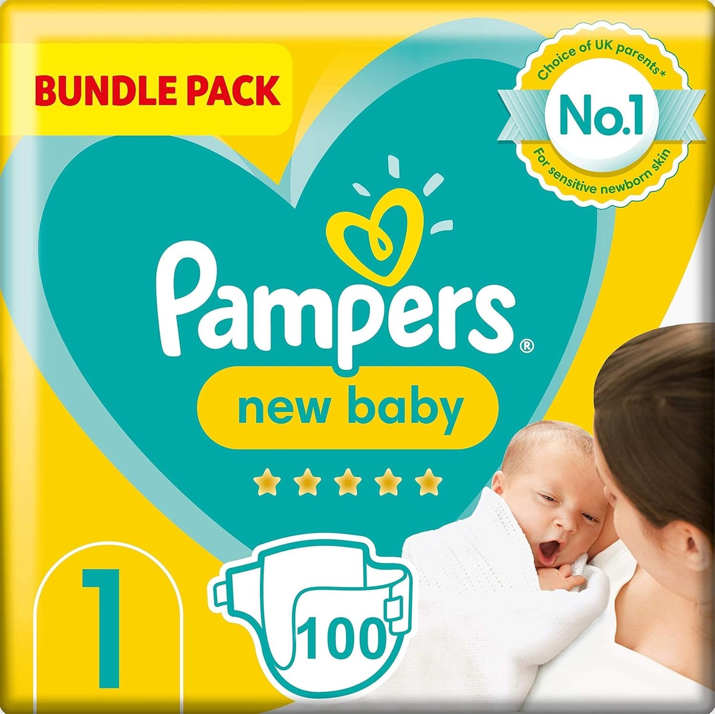 Pampers Premium Protection New Babyblöjor, storlek 1 (nyfödd), 22 st