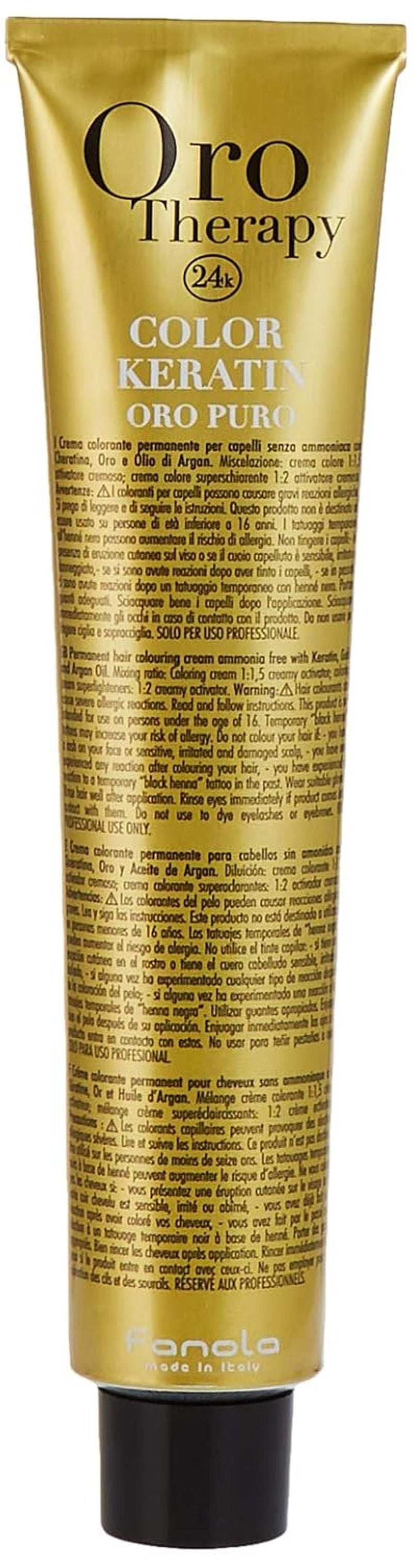 Fanola Oro Therapy Color Keratin 5.0 100ml Naty Shop Hårfärg 8.1 Light Blond Ash