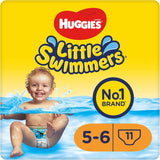 Huggies Little Swimmers engångsbadblöjor för spädbarn och småbarn, storlek 5-6 (12-18 kg), 11 simblöjor, unisex