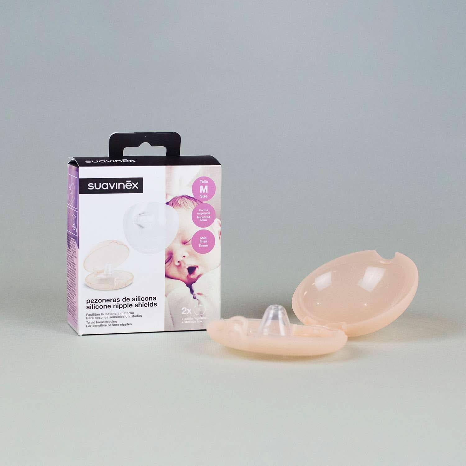 Suavinex Brustpolster Aus Silikon, Größe S, 2 Stück Tillbehör Mat och Amning Bebe Naty Shop