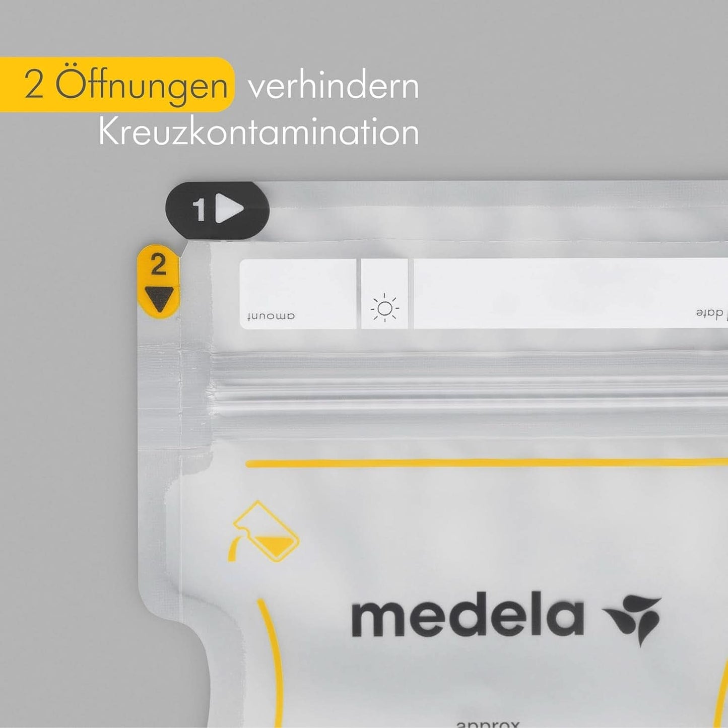Medela Easy Pour Muttermilchbeutel Zum Einfachen Ausgießen, 100 Stück, 210 Ml, Auslaufsichere Einweg-Muttermilchbeutel Mit Überlaufschutz, Stillhelfer Tillbehör Barnmat och amning Naty Shop