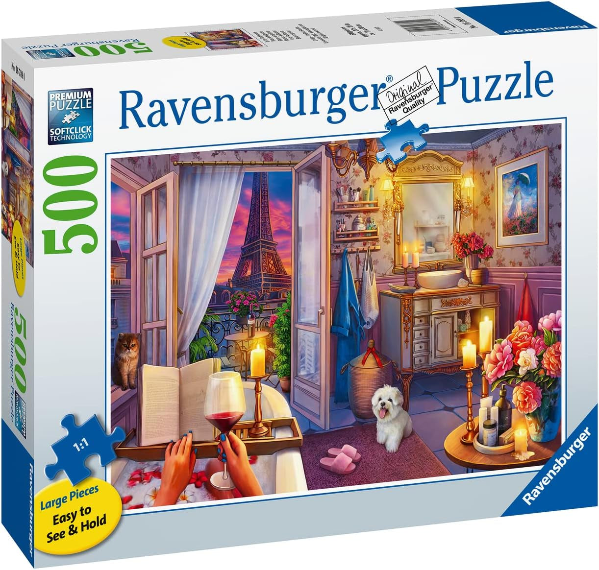 Ravensburger Pussel - i badkar - 500 bitar Gold Edition Pussel Naty Shop