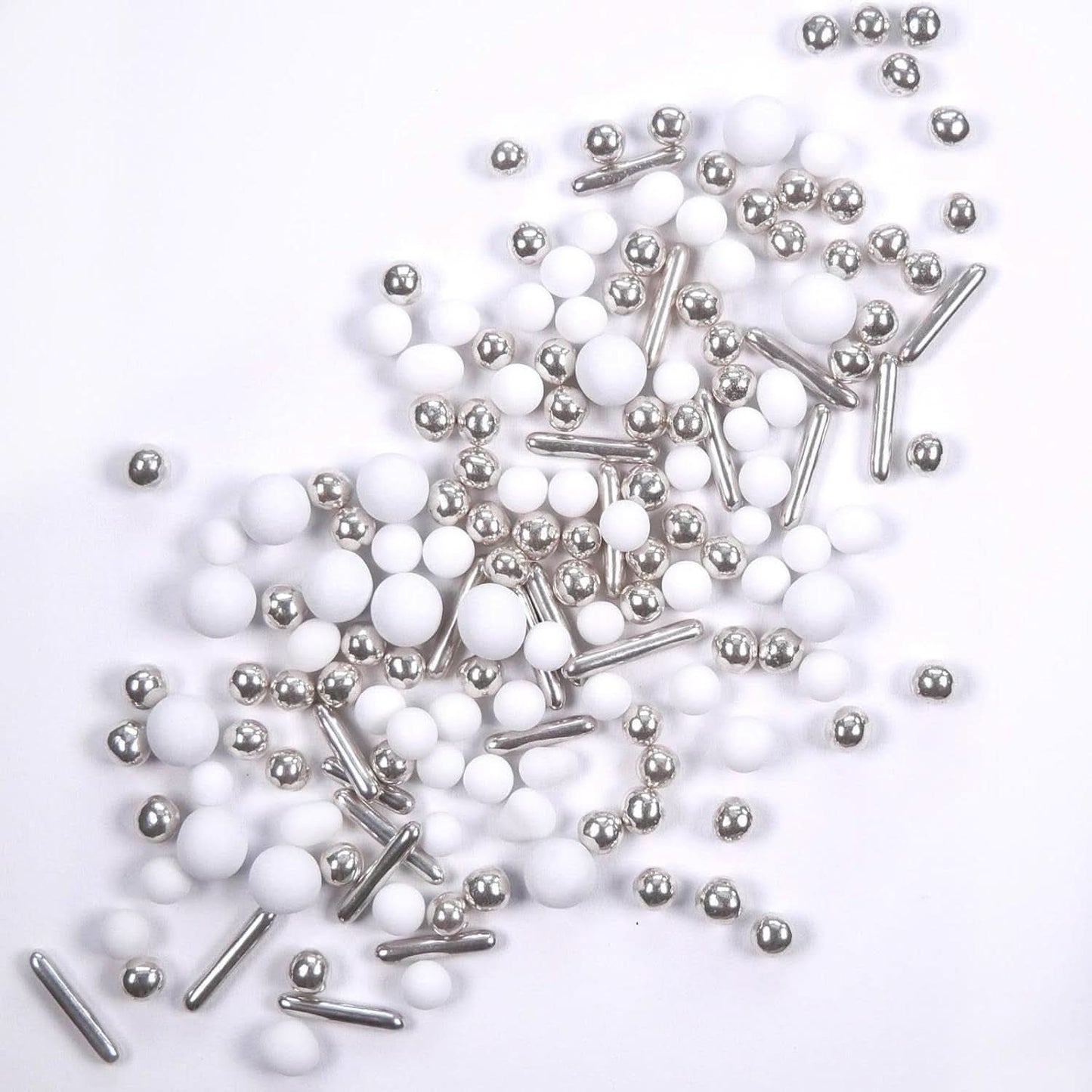 Streusel Hero Chokladmix Silver White Sprinkles, 40 gram Naty Shop