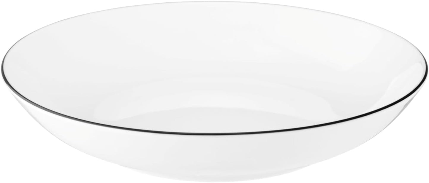 Seltmann Weiden servisset 001.737148 Lido - 6 mattallrikar + 6 bakgrundstallrikar - 12 delar - Black Line