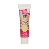Livsmedelsfärg Funcakes White Vanilla Gel: Högkoncentrerad matfärg för deg, grädde, fondant, marsipan, bakverk, lätt dosering, individuella droppar för att skapa levande färger, Halal, 30 g