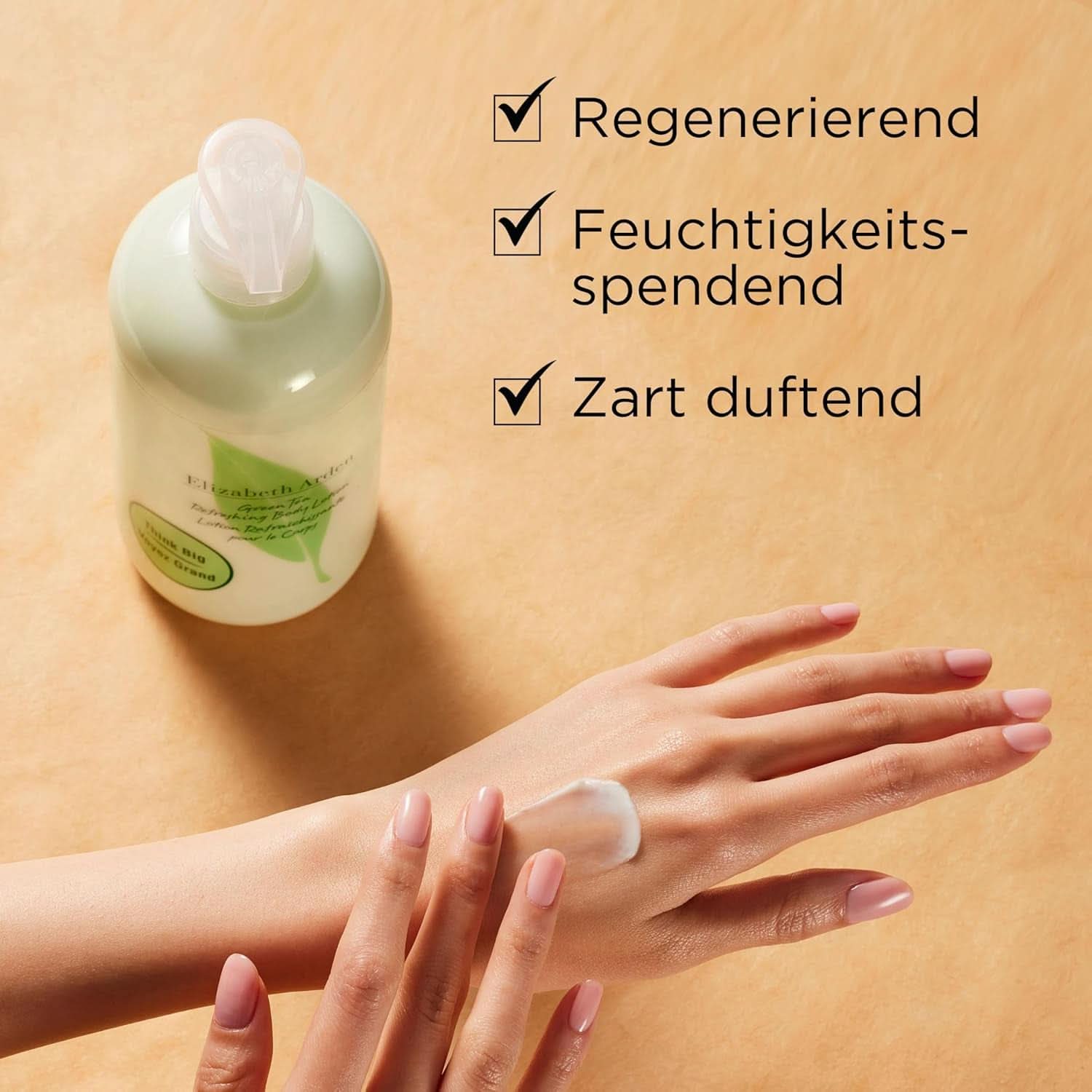 Elizabeth Arden - uppfriskande bodylotion med doft av grönt teextrakt, 500 ml dusch och bad Naty Shop