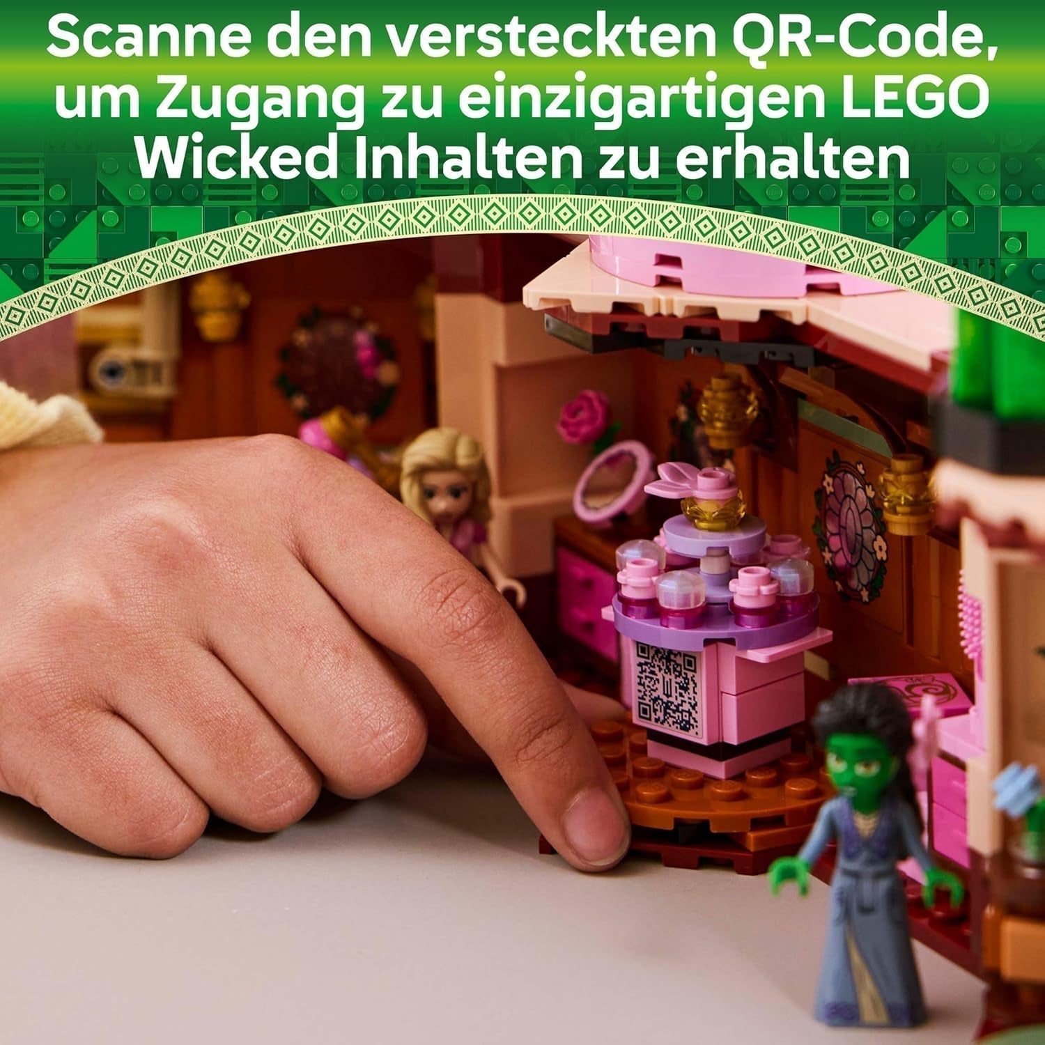 LEGO Wicked Glinda och Elphabas sovrum - Dockhus med 2 mini Witches of Oz-dockor, coola tillbehör inklusive blommor och kläder - Kreativ leksak för tjejer 8+ och fans - 75683 Byggset Besuche den LEGO-Store