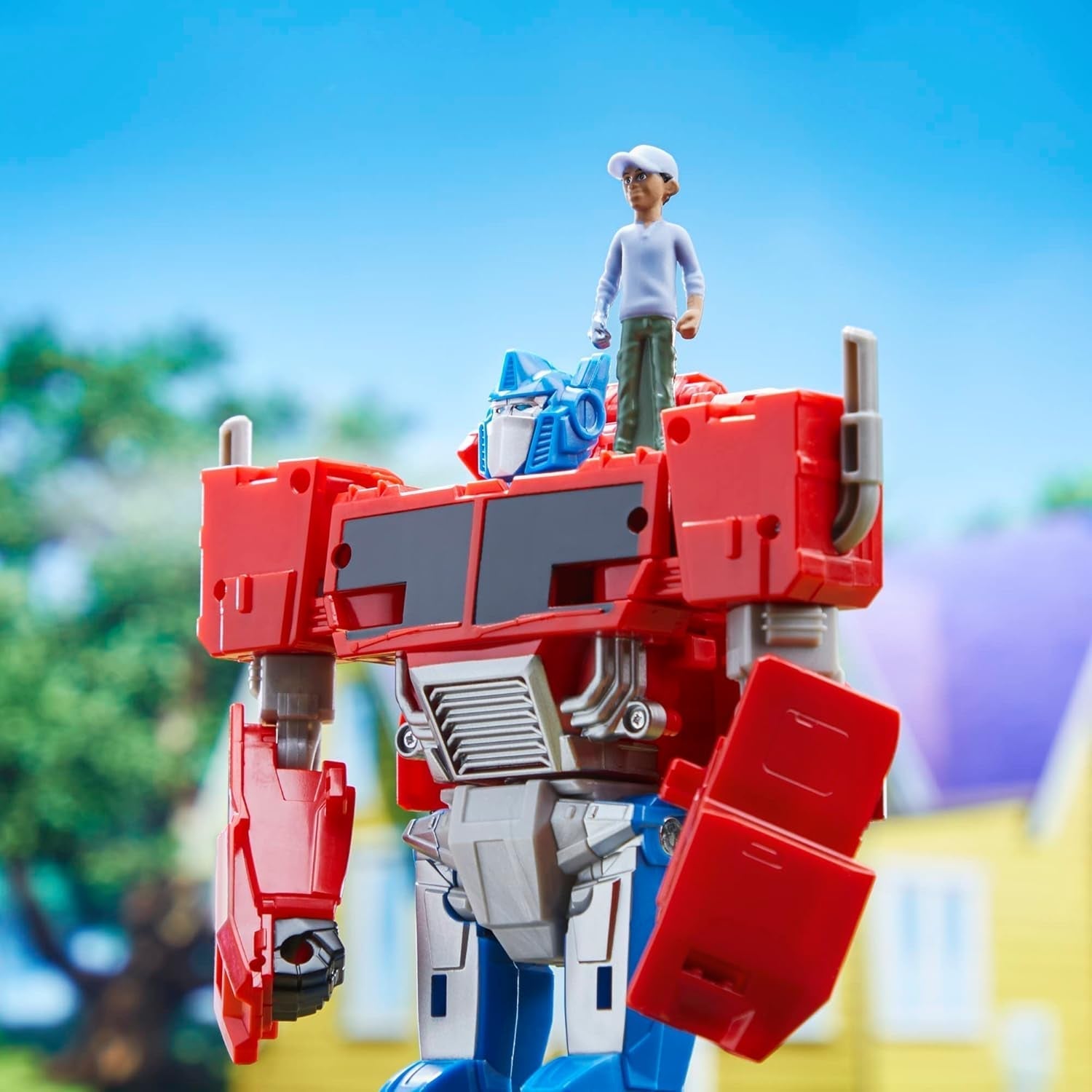 Transformers Earthspark Spin Changer Optimus Prime Figure (20cm) med Robby Malto Figure (5cm) från 6 Action Figures Naty Shop