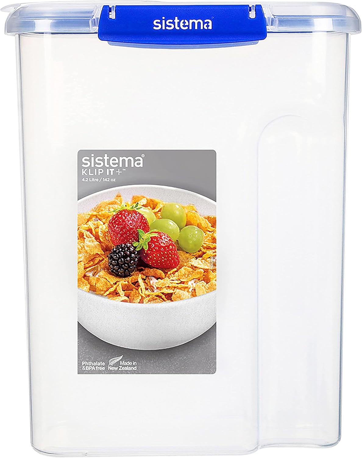KLIP IT Plus systemset av burkar för matförvaring, runda | 300 ml l | lufttäta, stapelbara och lufttäta förvaringsburkar med lock | lämplig för kyl/frys | utan BPA | 4 st Naty Shop matförvaringslådor 4,2 L
