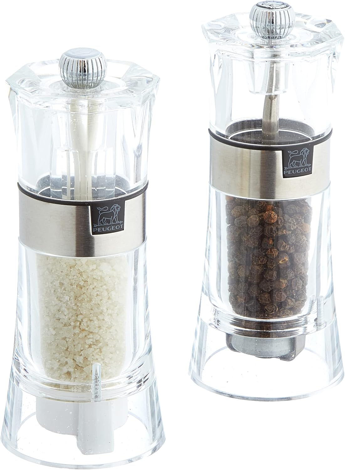 OSLO Duo akryl/rostfritt stål 14 cm Kvarnar och skivare Naty Shop Salt- och pepparkvarnsats