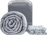 Winthome tyngdfilt med påslakan 150X205 cm 10,4 kg, bekväm tyngdfilt, antistressterapifilt, tung filt för djupare sömn och bättre återhämtning, tung filt för vuxna (grå) sängar och filtar Besuche den X1K1-30Store den Wint90g-modell 1-30Cg