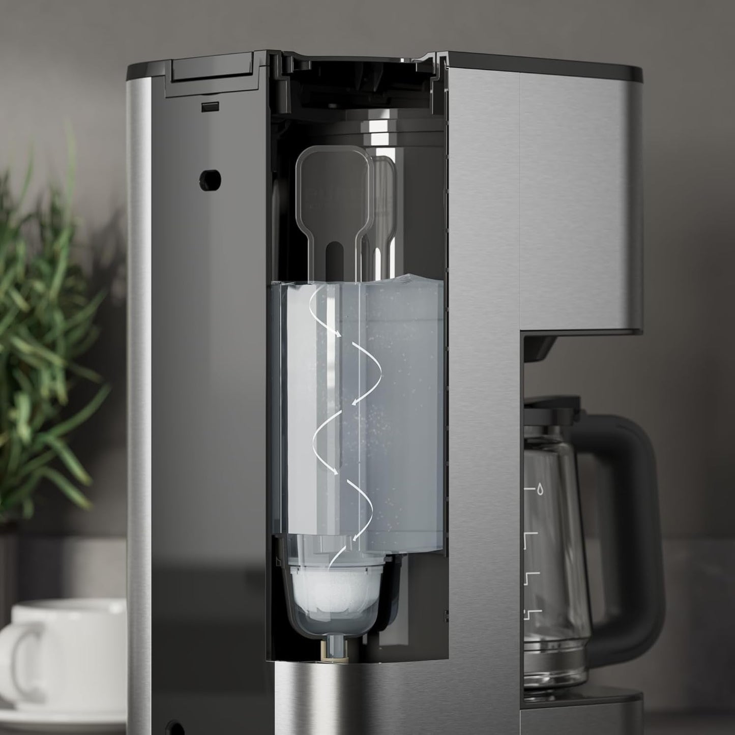 AEG Deli 5 espressomaskin, 1,5 l, programmerbar timer, varmhållningsfunktion, säkerhetsstopp, vattennivåindikator, optimal dosering, antidroppfunktion, rostfritt stål, CM5-1-6ST