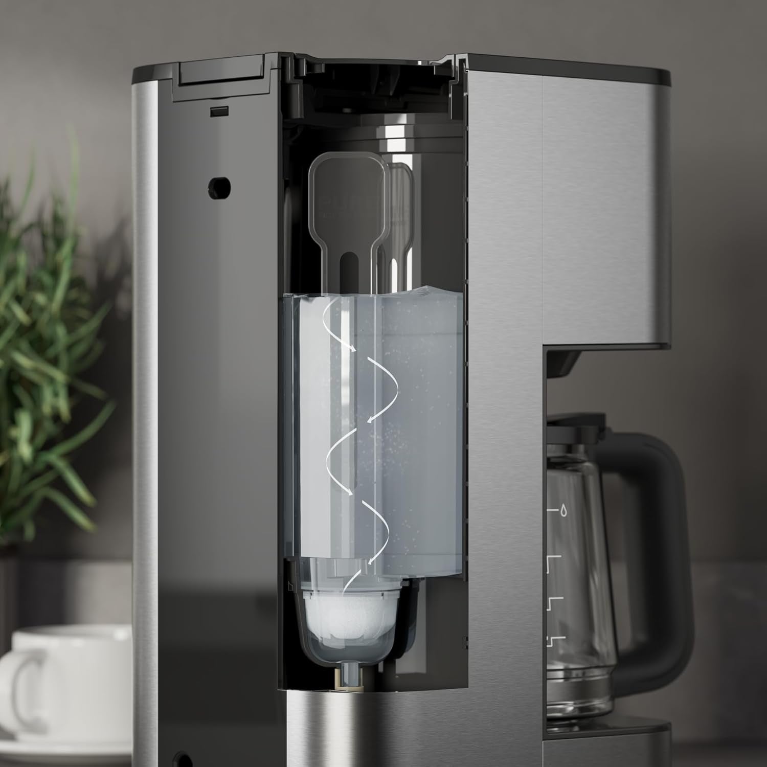 AEG Deli 5 espressomaskin, 1,5 l, programmerbar timer, varmhållningsfunktion, säkerhetsstopp, vattennivåindikator, optimal dosering, antidroppfunktion, rostfritt stål, CM5-1-6ST
