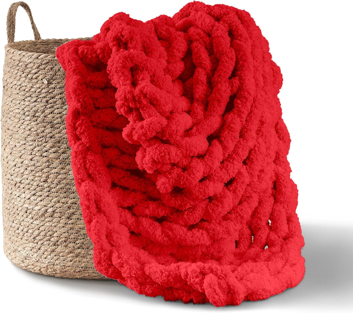 Chunky stickad filt, kast, 100% handstickad med jumbo chenillegarn (127 X 152,4 Cm, lila grå) Adyrescia Red 50 "X60" sängar och filtar