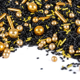 Super Streusel, Gold Rush Guld Svart Sprinkle Dekoration Naty Shop
