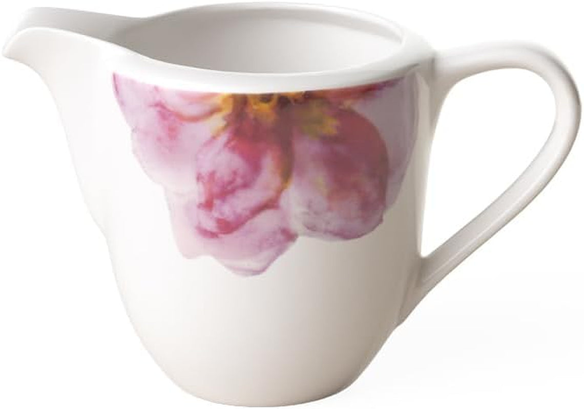 Villeroy & Boch - Rose Garden Milk Mug, 280 ml, Premium Porslin, vit/rosa