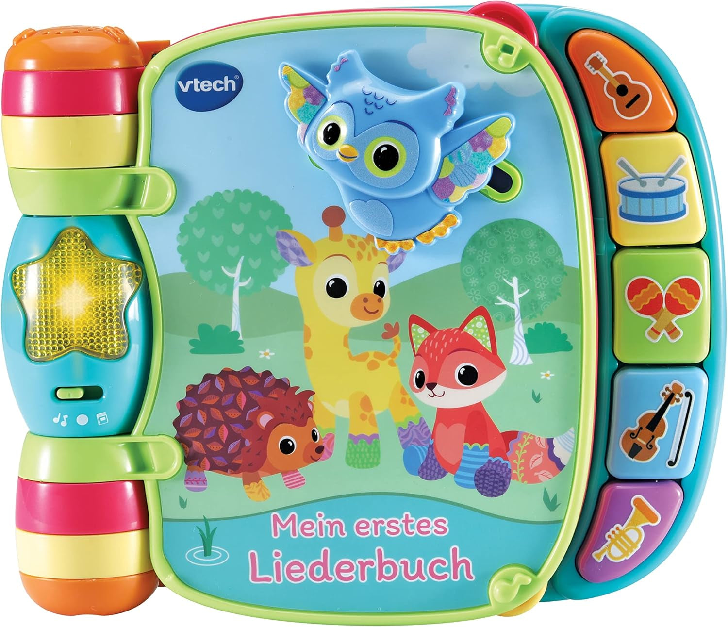 VTech Baby Adventure Play Table - Färgglatt lekbord för bebisar med 6 spelplaner och interaktiva element & Baby My First Song Book 6-sidig färgglad bok och rörliga element för lek Bebe Toys Naty Shop