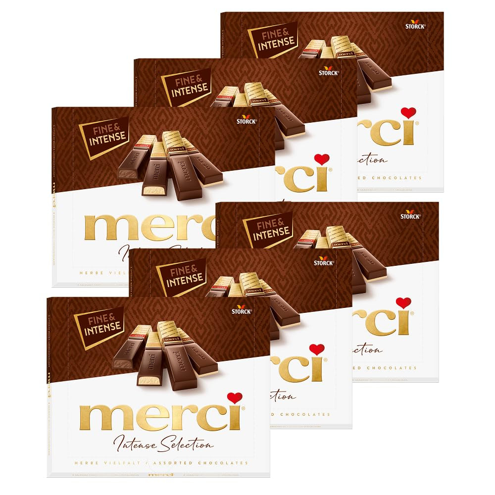 Finest Selection mörk choklad – 6 x 250 g – Raffinerade mörk chokladspecialiteter – Fyllda och ofyllda praliner