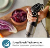Philips 5000-Serie Stabmixer - 1200W Leistung. Promix-teknik. Led Geschwindigkeitsanzeiger. Stufenlose Geschwindigkeitseinstellung. Kompakt design. Leicht Zu Reinigen. Schwarz (HR2681/00) Kitchen Naty Shop