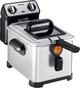 Tefal FR600D Clear Duo fritös, fritering med mindre rök och lukt, kapacitet 1,2 kg, termostat, timer, stort visningsfönster utan dimma Vitvaror Naty Shop Filtra Pro Inox Design