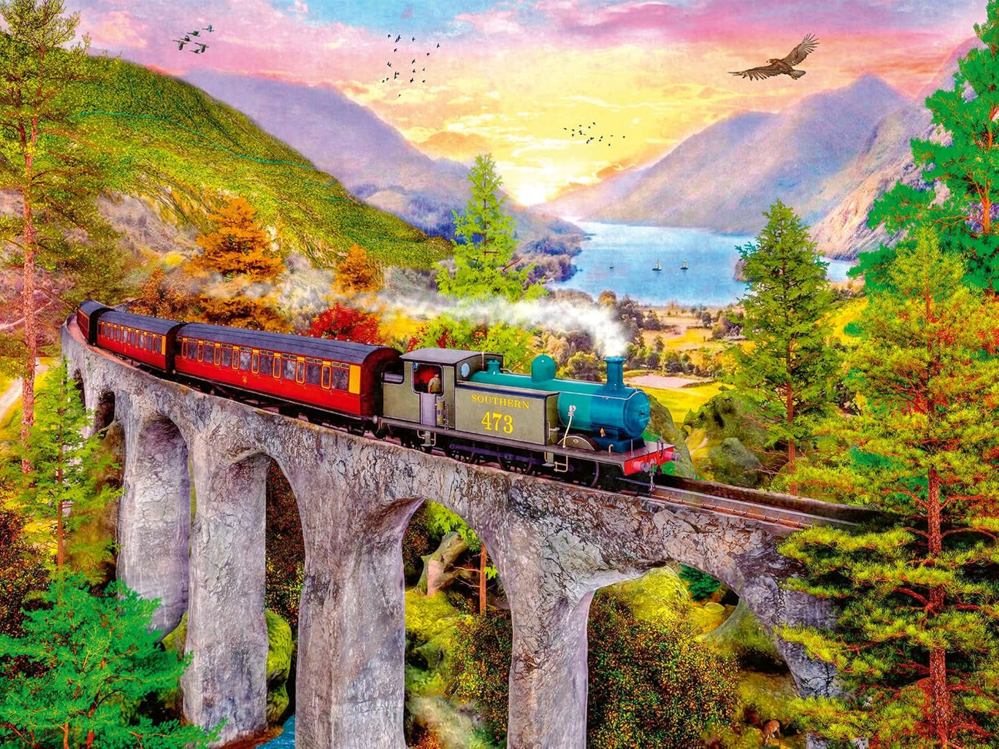 Ravensburger Puzzle 12000795 - Höstens tågresa - 1500 bitars pussel för vuxna och barn över 14 år, Puzzle Naty Shop Standardtitel