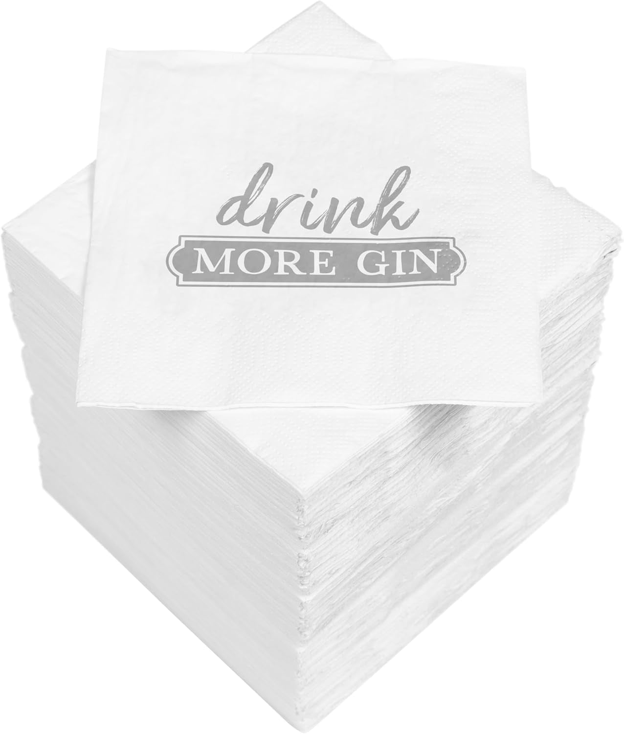 HEKU 'Schön Dass Du Da Bist' cocktailservetter, 3 lager, 25X25Cm, 150 stycken I Elegant design I Idealisk för fester I Praktiskt packad
