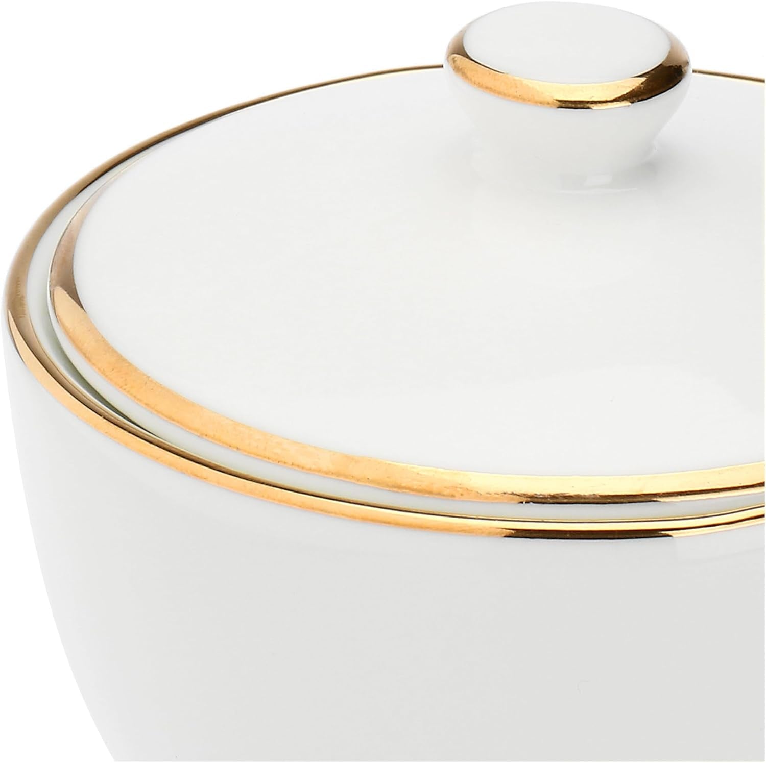 - Zuckerdose aus Porzellan, Durchmesser 10cm, Höhe 7,3cm, Kollektion Majestà